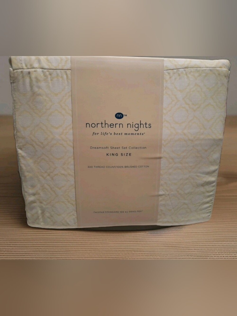 BRAND NEW NORTHERN NIGHTS 300 THREAD COUNT BRUSHED 100% COTTON KING SHEET SET